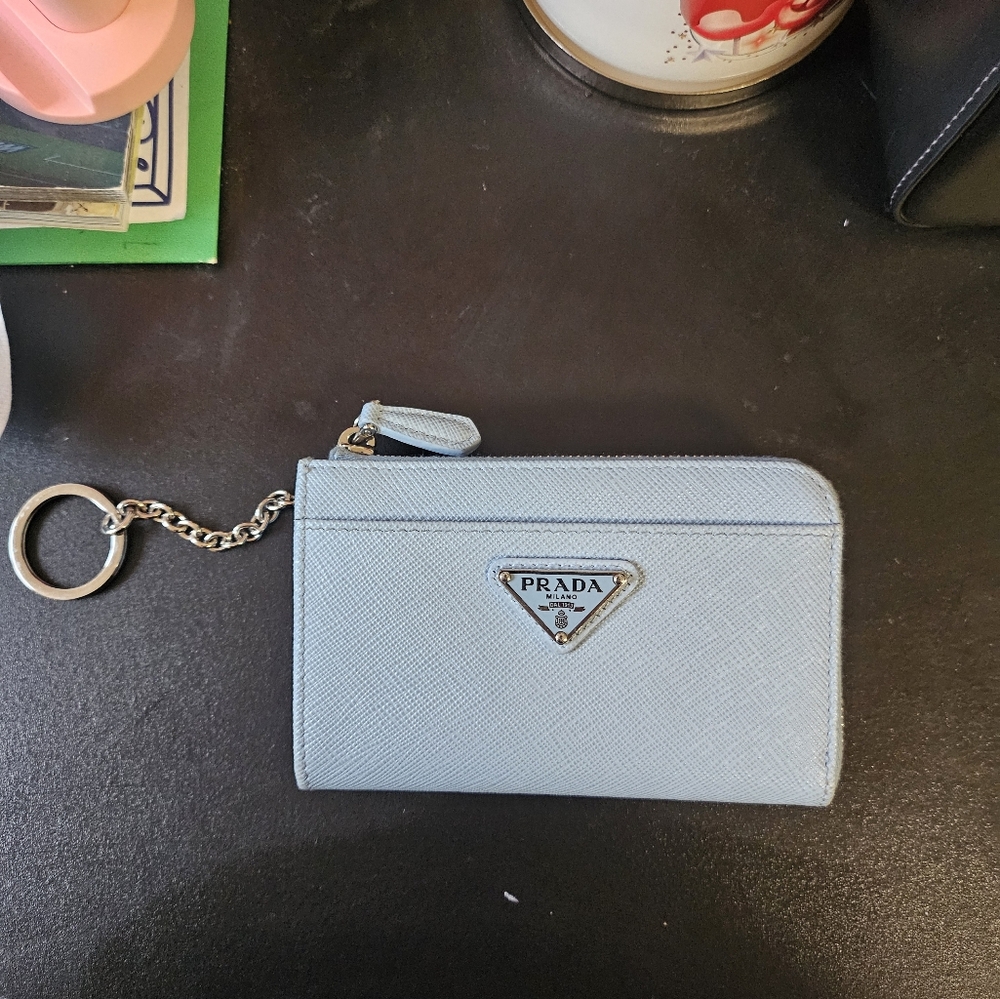 PRADA Saffiano keychain wallet